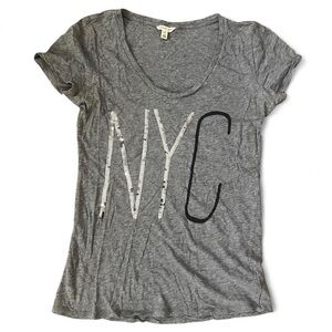 Gray NYC Sequin Graphic Tee